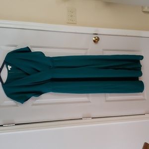 Dark turquoise charming Charlie maxi dress with slit